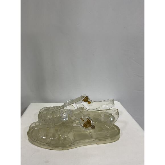 Gucci 'Jelly' Clear Synthetic Fisherman Sandal Size 5 - Picture 3 of 5